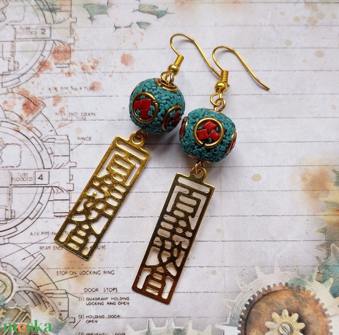 Hong Kong - fülbevaló - ékszer - fülbevaló - lógó fülbevaló - Meska.hu