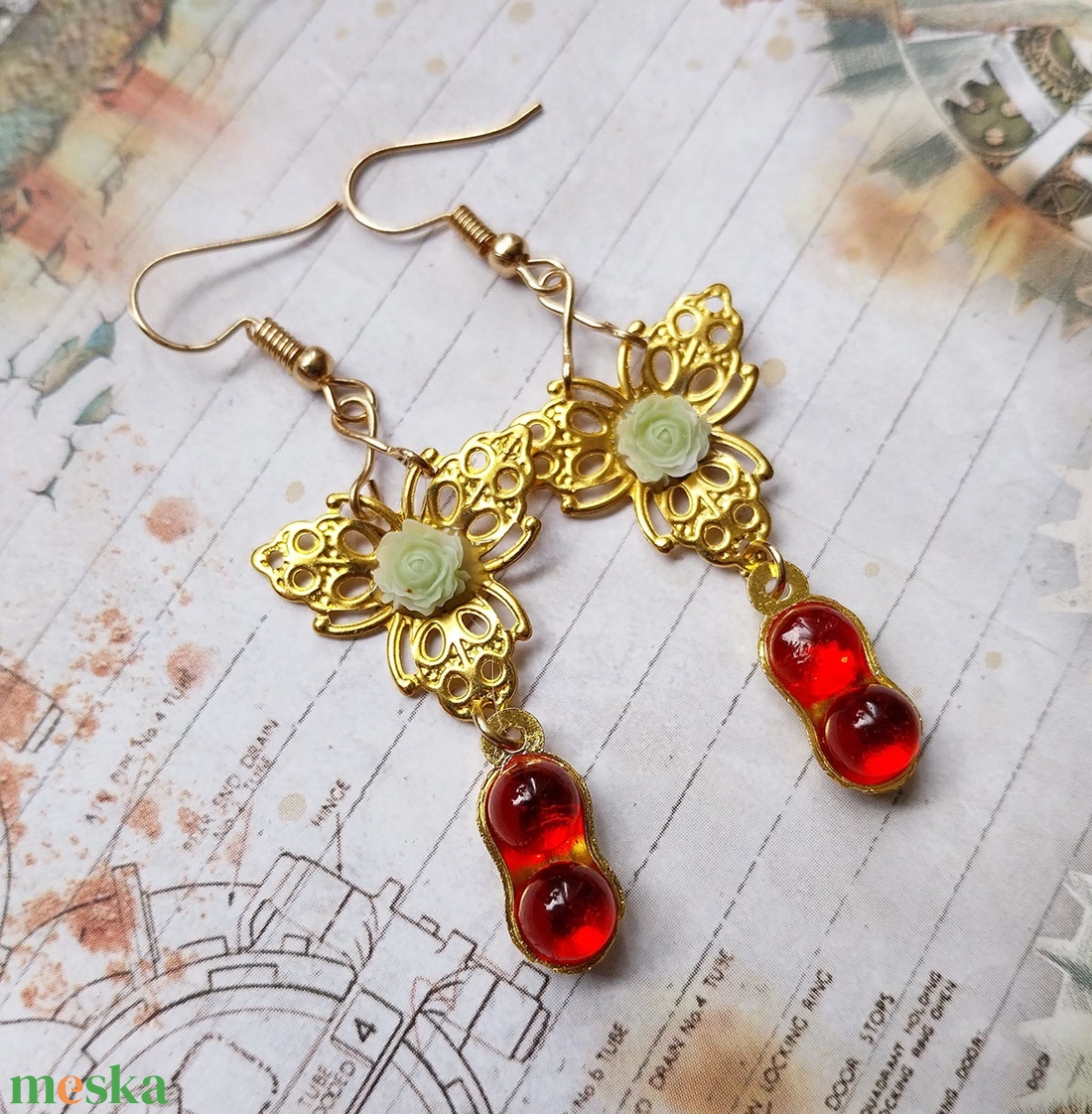 Cso Cso Szan - fülbevaló - ékszer - fülbevaló - lógó fülbevaló - Meska.hu