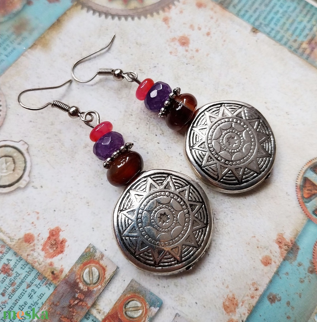 Kongó - fülbevaló - ékszer - fülbevaló - lógó fülbevaló - Meska.hu