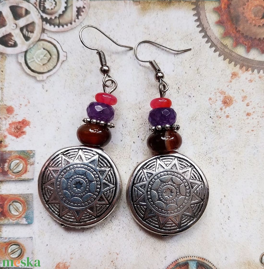 Kongó - fülbevaló - ékszer - fülbevaló - lógó fülbevaló - Meska.hu