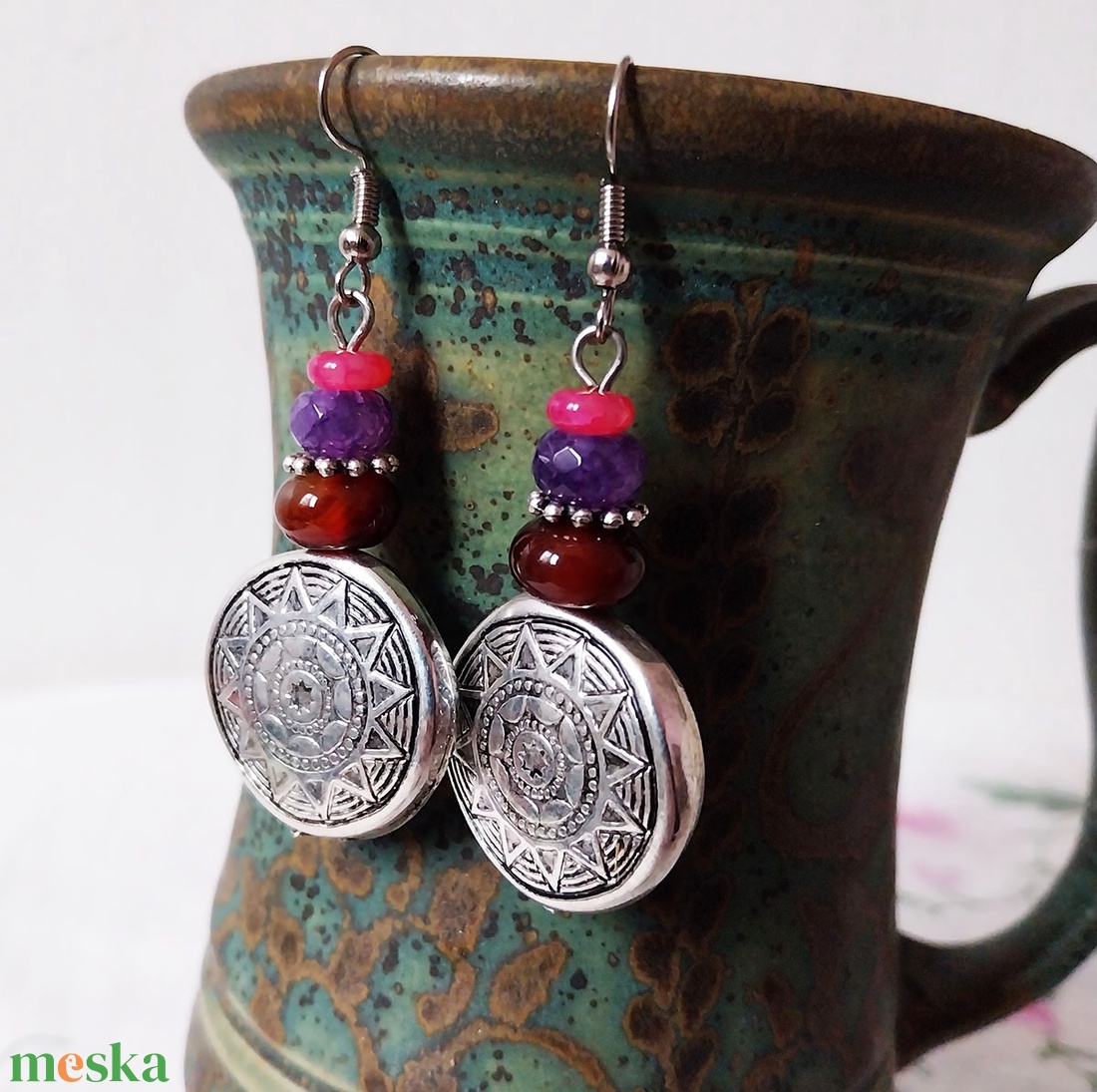 Kongó - fülbevaló - ékszer - fülbevaló - lógó fülbevaló - Meska.hu