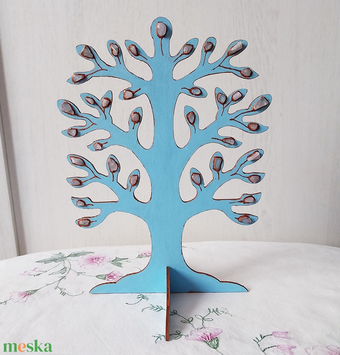 Fülbevaló-tartó fa - ékszer - ékszertartó - ékszertartó állvány - Meska.hu