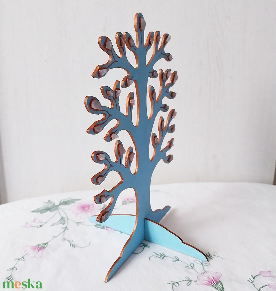 Fülbevaló-tartó fa - ékszer - ékszertartó - ékszertartó állvány - Meska.hu