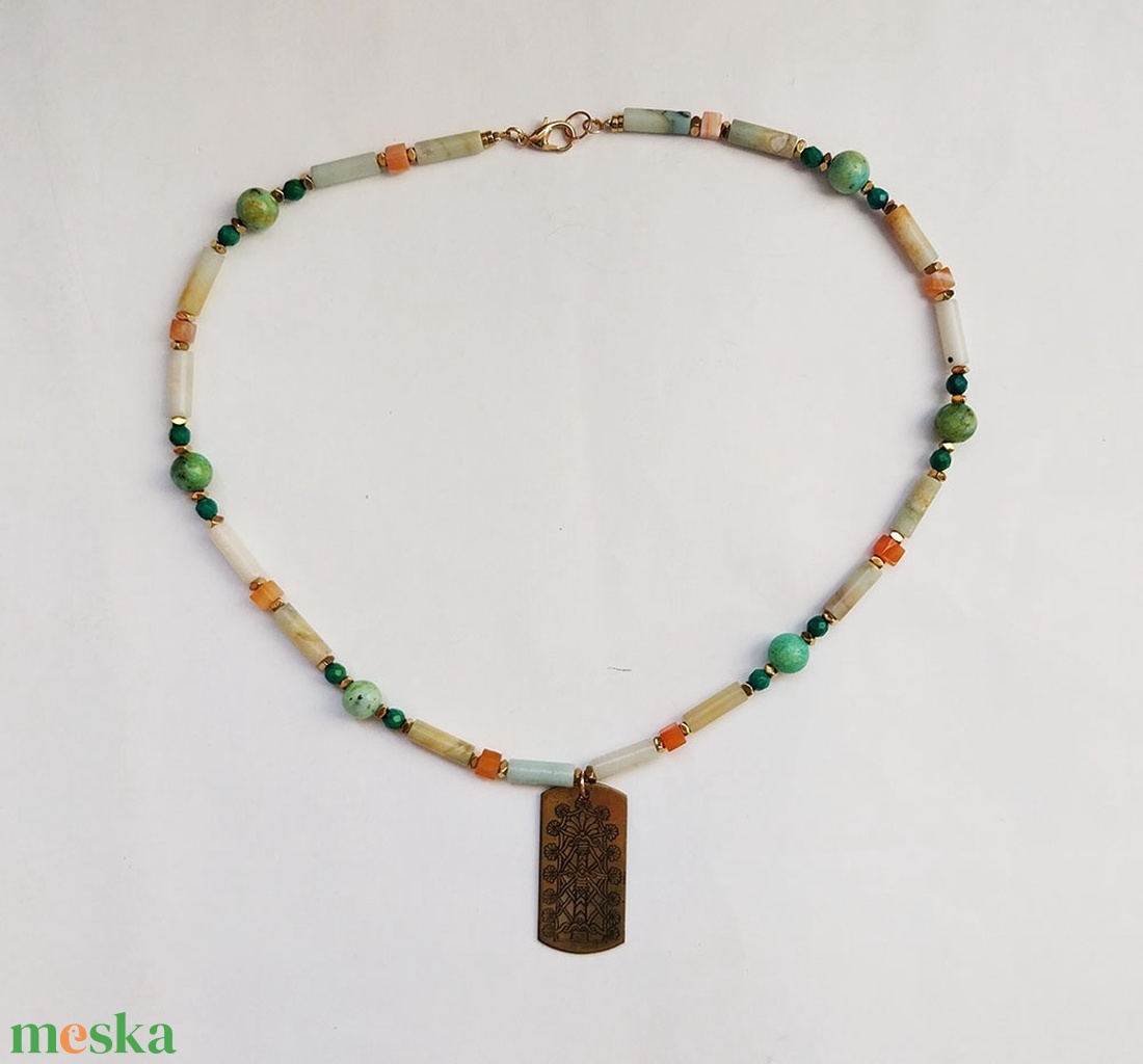 Világbölcsesség Fája - féldrágakő nyaklánc - ékszer - nyaklánc - gyöngyös nyaklánc - Meska.hu