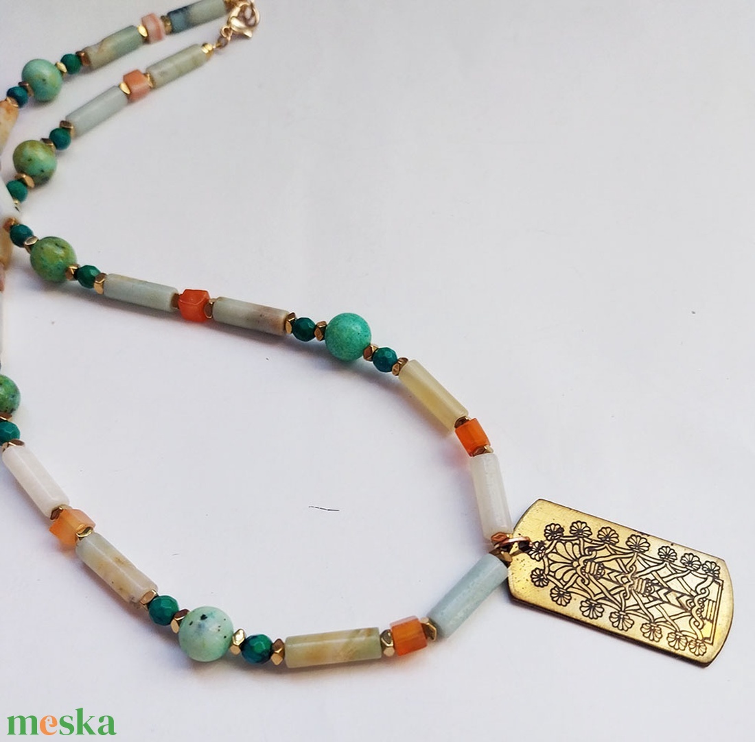 Világbölcsesség Fája - féldrágakő nyaklánc - ékszer - nyaklánc - gyöngyös nyaklánc - Meska.hu