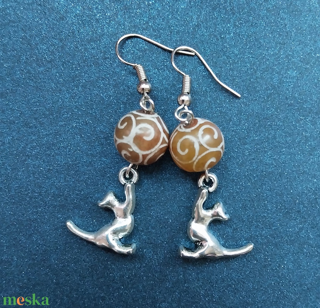 Gombolyag - fülbevaló  - ékszer - fülbevaló - lógó fülbevaló - Meska.hu