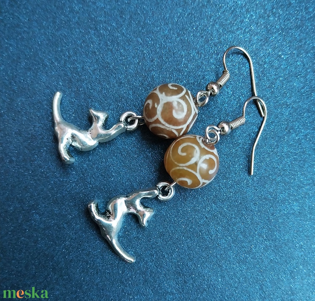 Gombolyag - fülbevaló  - ékszer - fülbevaló - lógó fülbevaló - Meska.hu