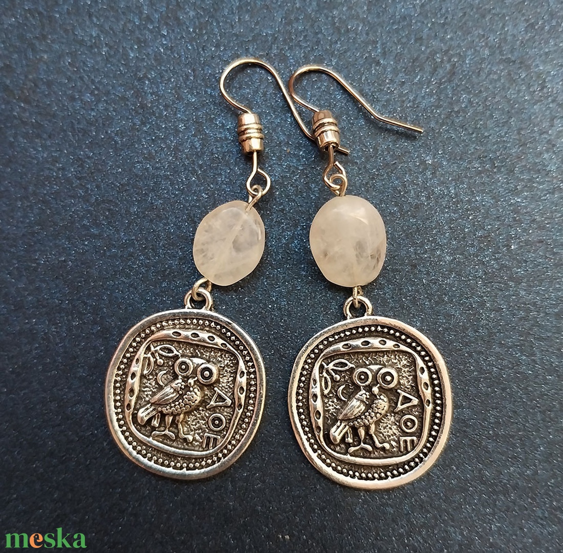 Mágikus Pecsét - ásványgyöngyös fülbevaló - ékszer - fülbevaló - lógó fülbevaló - Meska.hu