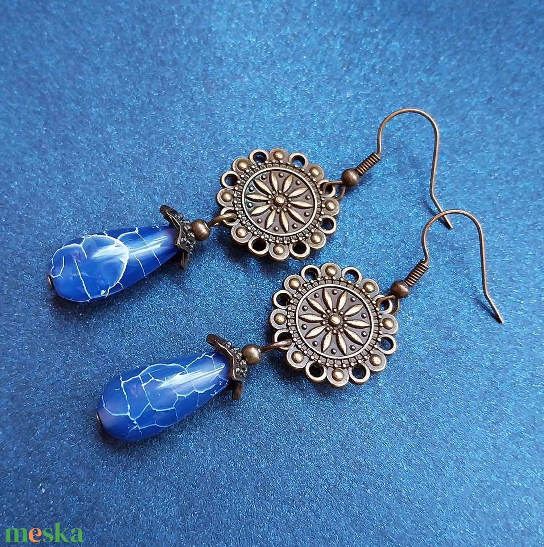 Mítosz - ásványgyöngyös fülbevaló - ékszer - fülbevaló - lógó fülbevaló - Meska.hu