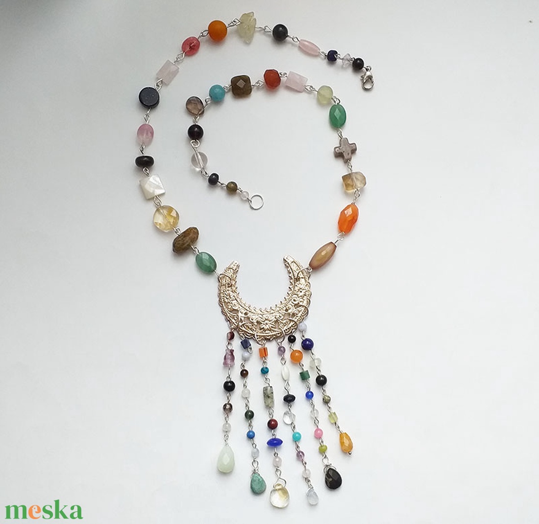 Aquincum - féldrágaköves nyaklánc - ékszer - nyaklánc - medálos nyaklánc - Meska.hu