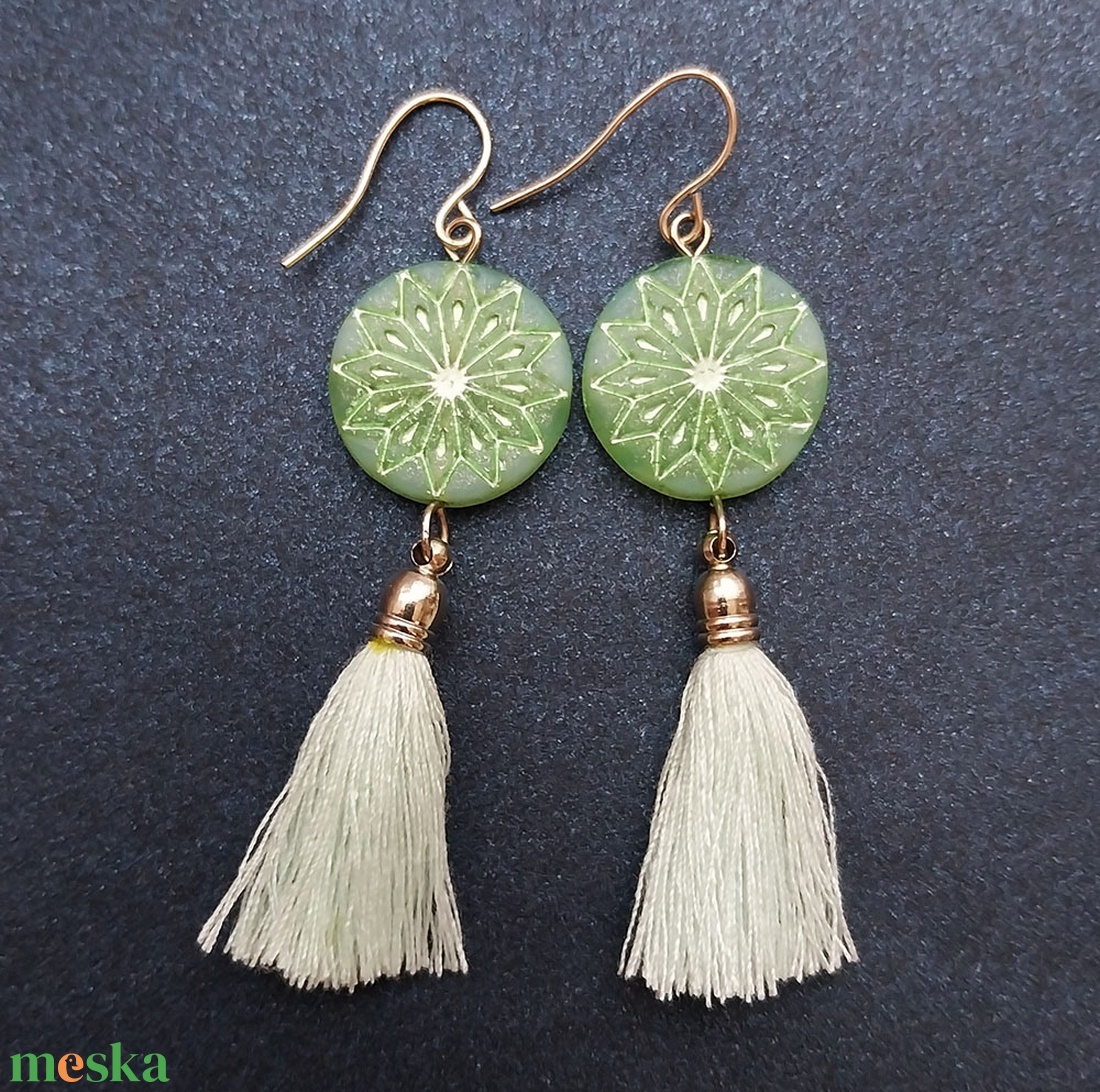 Napforduló - fülbevaló - ékszer - fülbevaló - lógó fülbevaló - Meska.hu