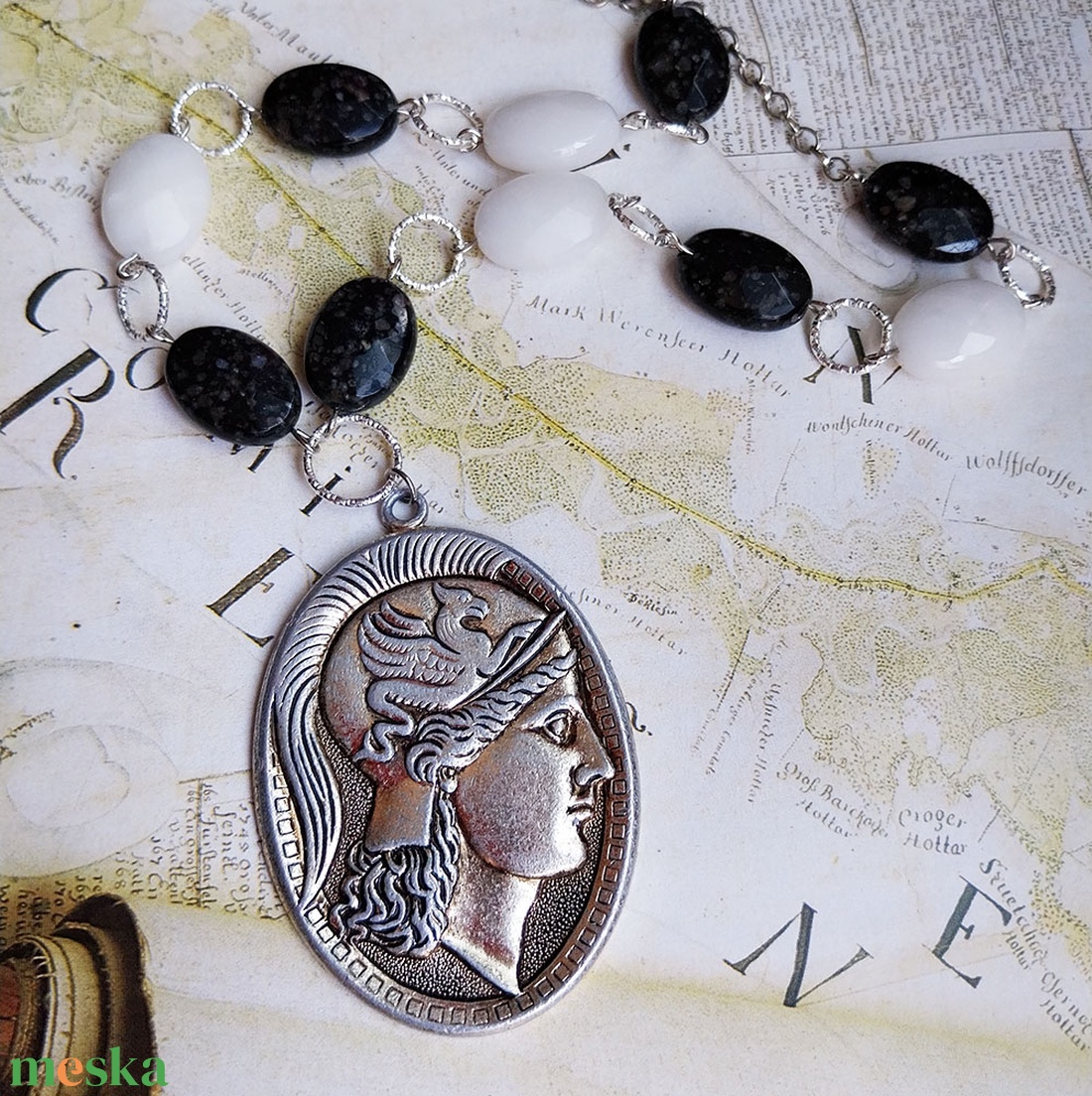 Római Emlék - féldrágaköves nyaklánc - ékszer - nyaklánc - medálos nyaklánc - Meska.hu