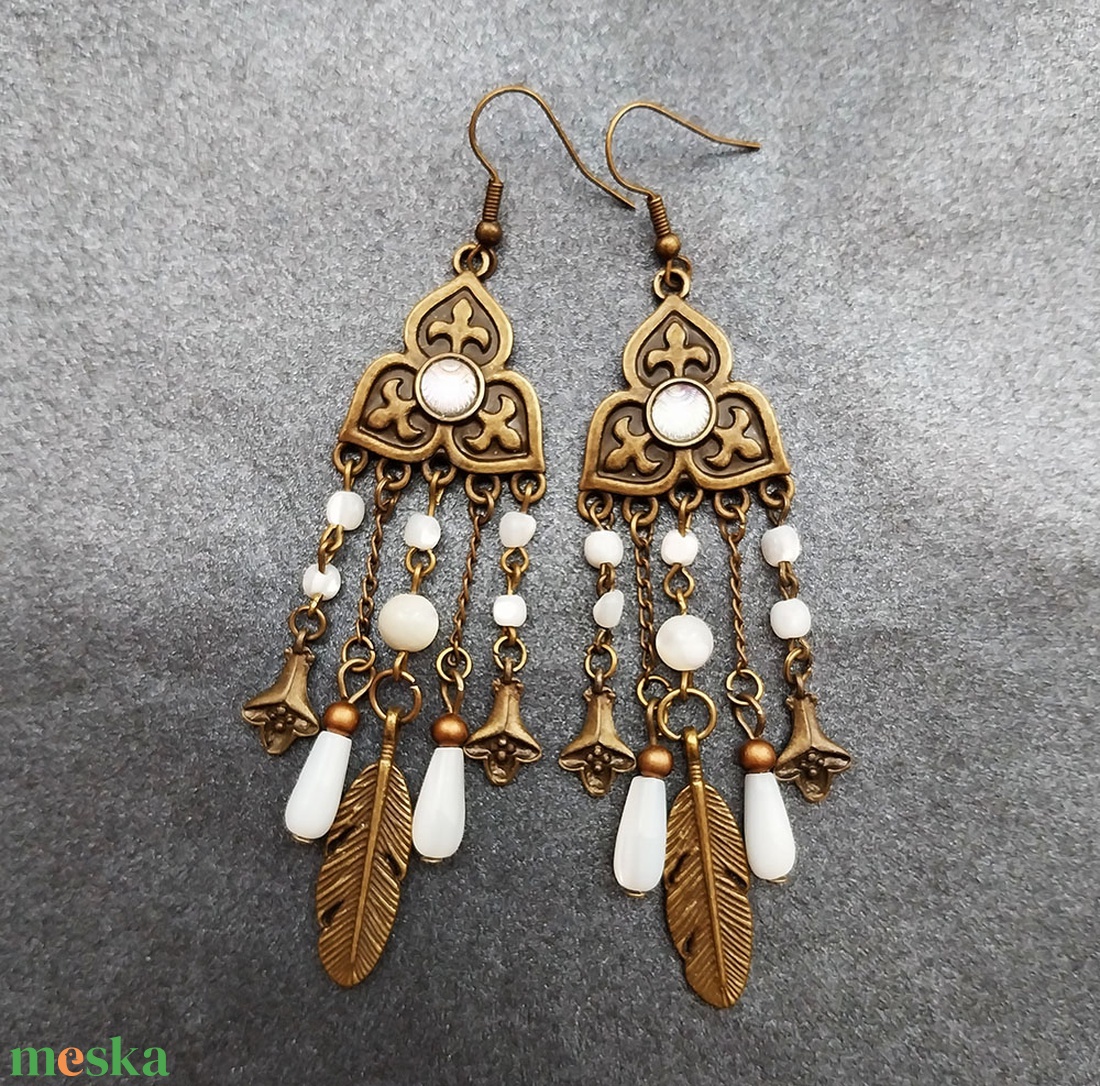 Casablanca - fülbevaló - ékszer - fülbevaló - lógó fülbevaló - Meska.hu