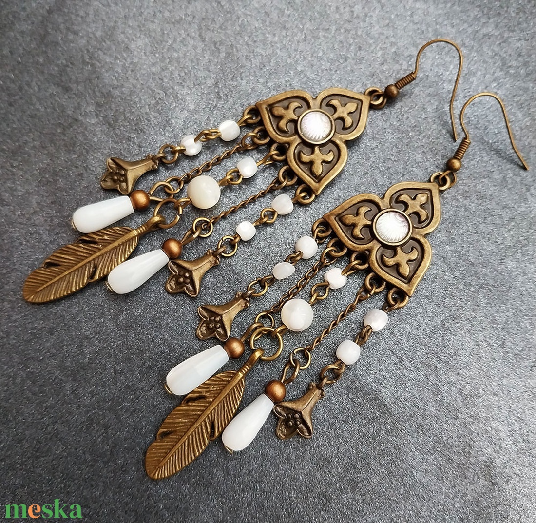 Casablanca - fülbevaló - ékszer - fülbevaló - lógó fülbevaló - Meska.hu