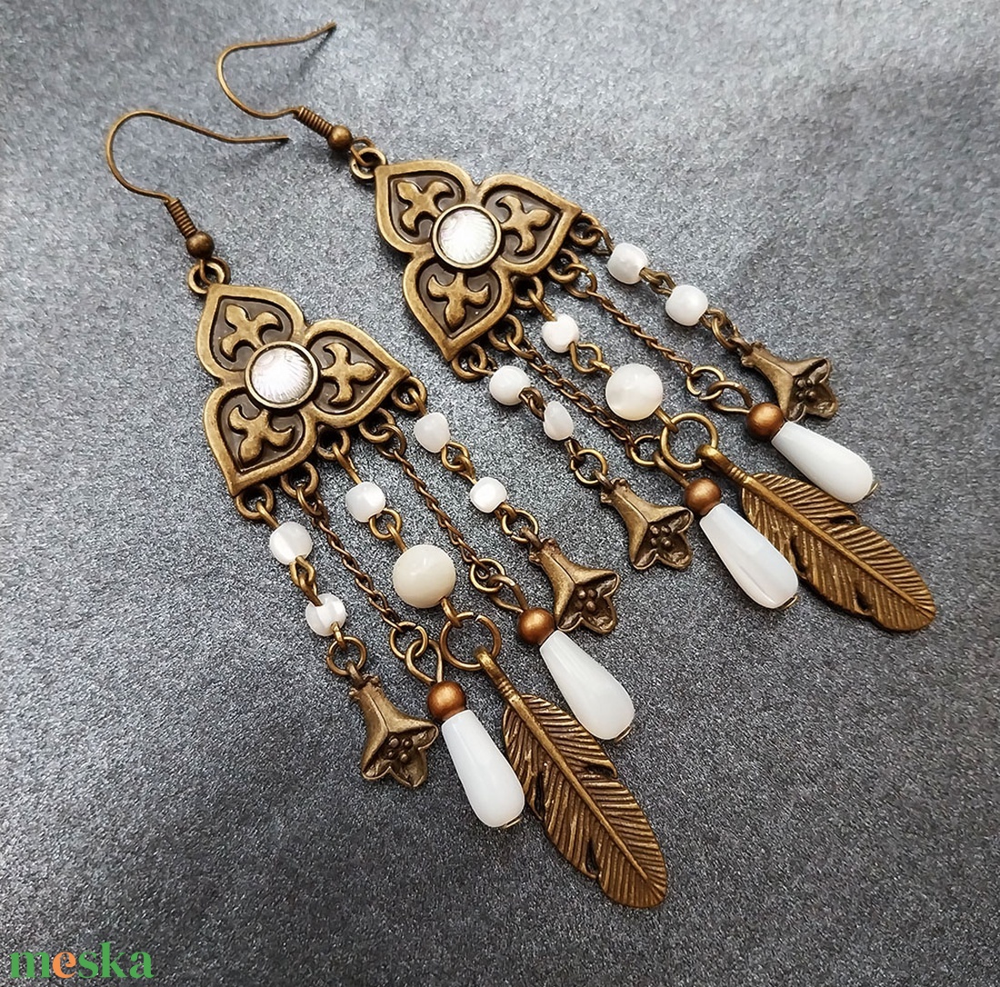 Casablanca - fülbevaló - ékszer - fülbevaló - lógó fülbevaló - Meska.hu