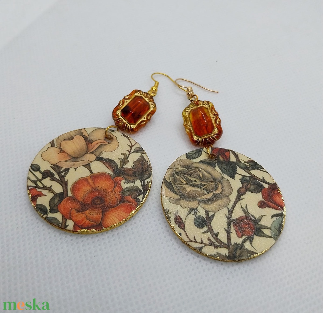 Régi Kárpit - fülbevaló - ékszer - fülbevaló - lógó fülbevaló - Meska.hu