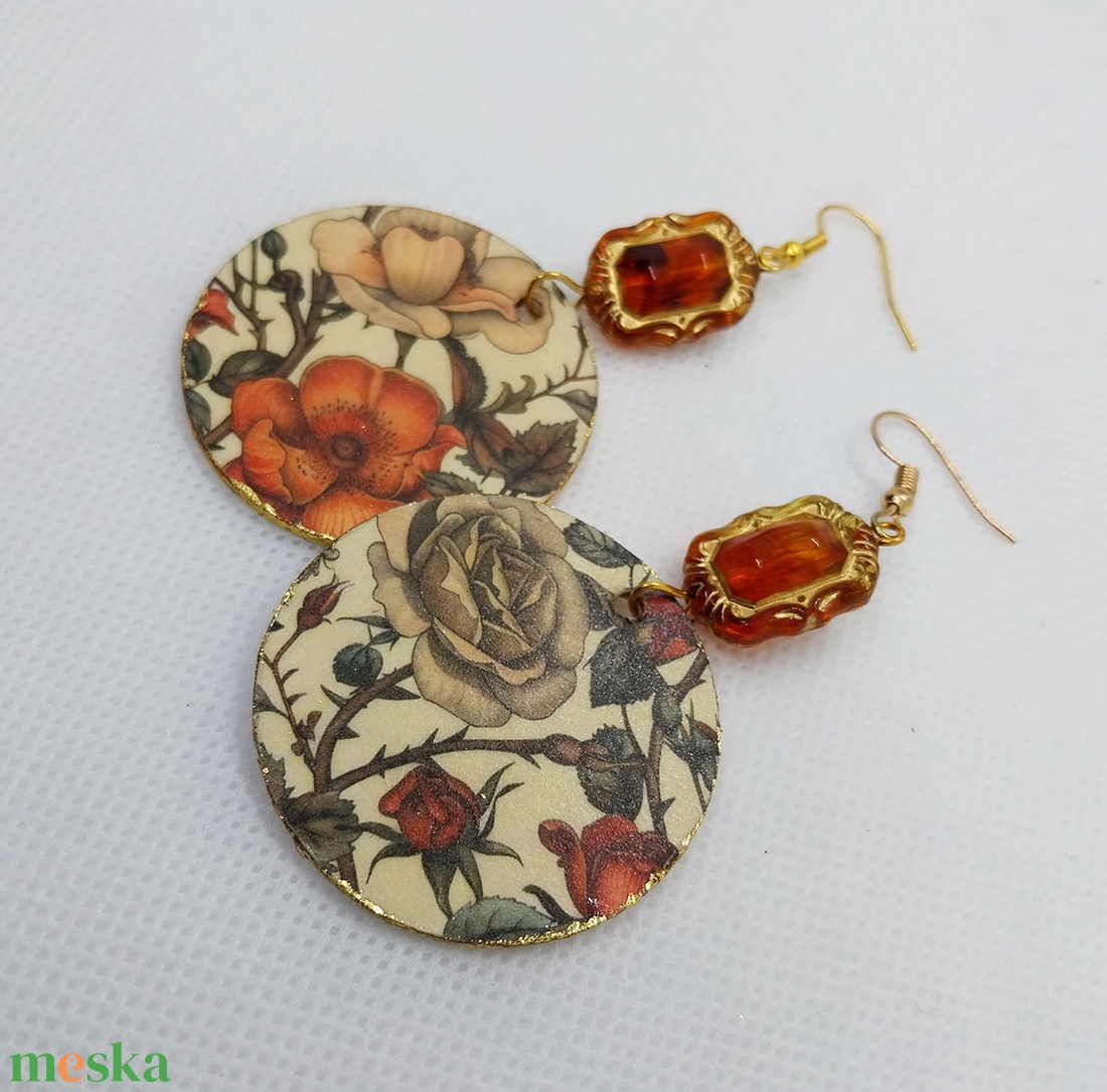 Régi Kárpit - fülbevaló - ékszer - fülbevaló - lógó fülbevaló - Meska.hu