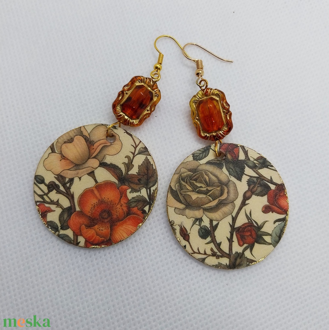 Régi Kárpit - fülbevaló - ékszer - fülbevaló - lógó fülbevaló - Meska.hu