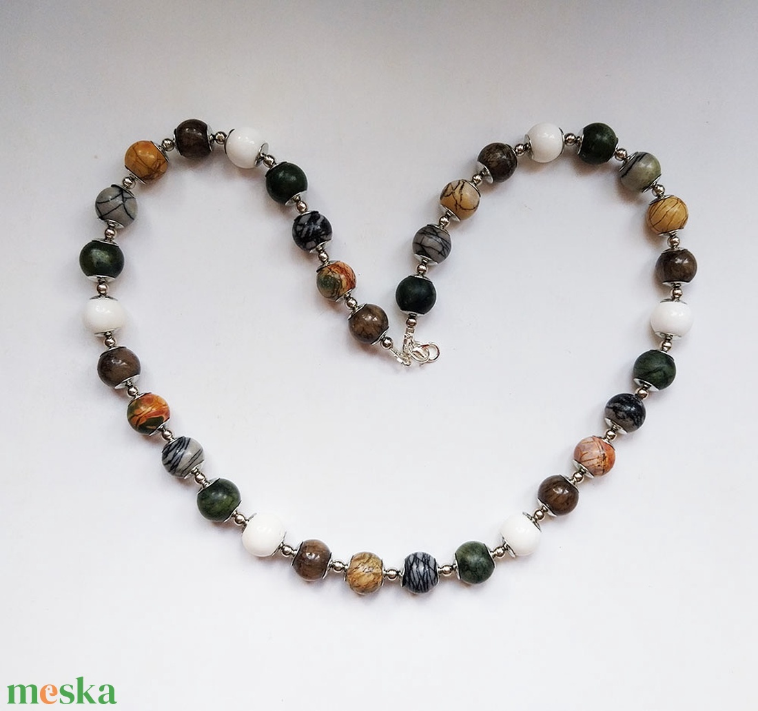 Yampari - féldrágakő gyöngysor - ékszer - nyaklánc - gyöngyös nyaklánc - Meska.hu