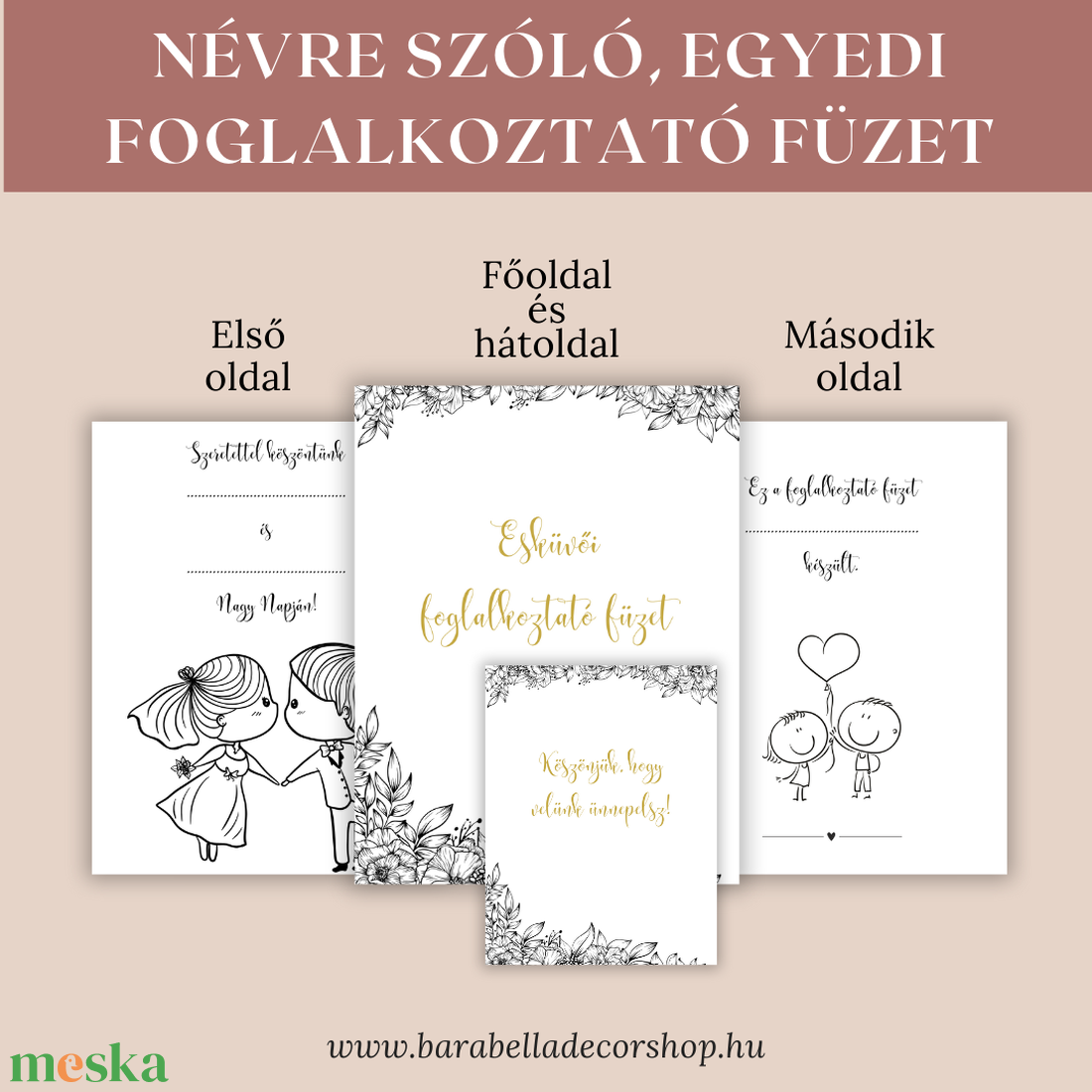 Esküvői füzet gyerekeknek - esküvő - emlék & ajándék - köszönőajándék - Meska.hu Esküvői füzet gyerekeknek - esküvő - emlék & ajándék - köszönőajándék - Meska.hu