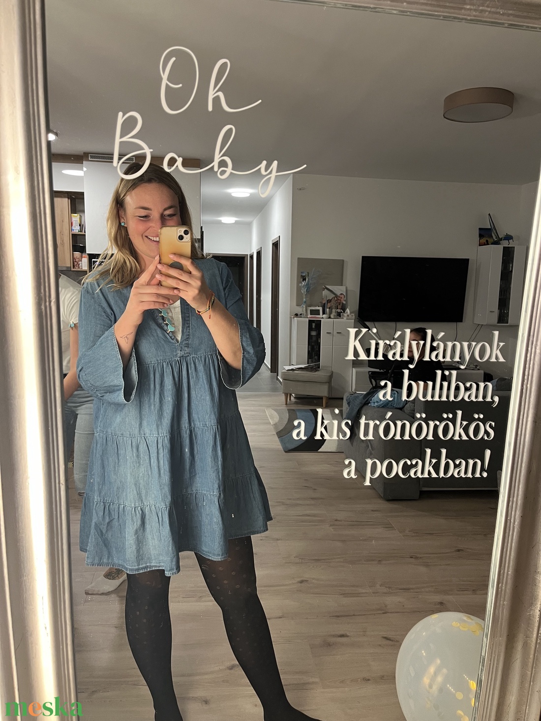 Babaváró tükör matrica - otthon & életmód - babaszoba, gyerekszoba - babaszoba dekoráció - Meska.hu