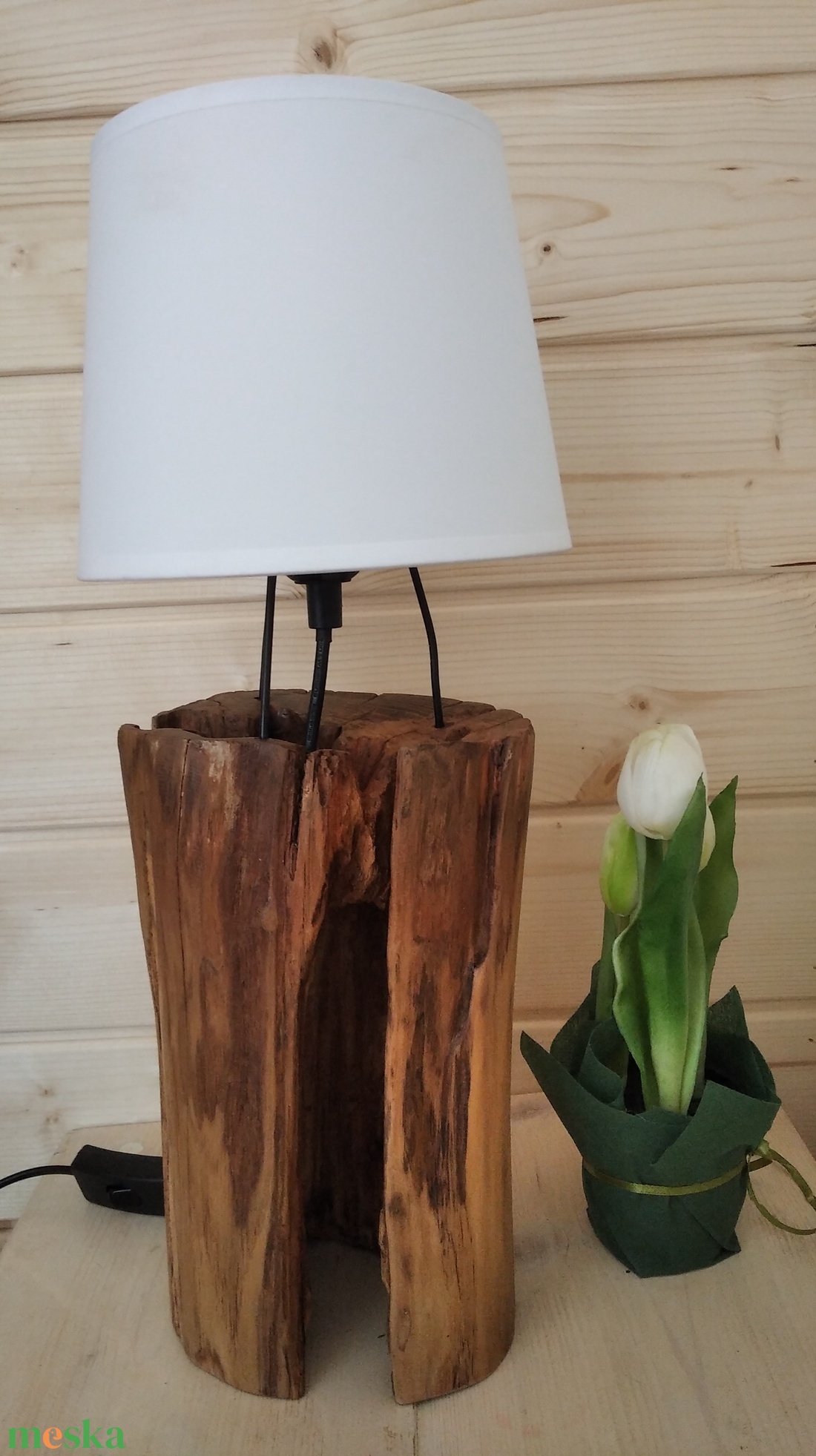 Egyedi rönk asztali lámpa - otthon & lakás - lámpa - asztali lámpa - Meska.hu