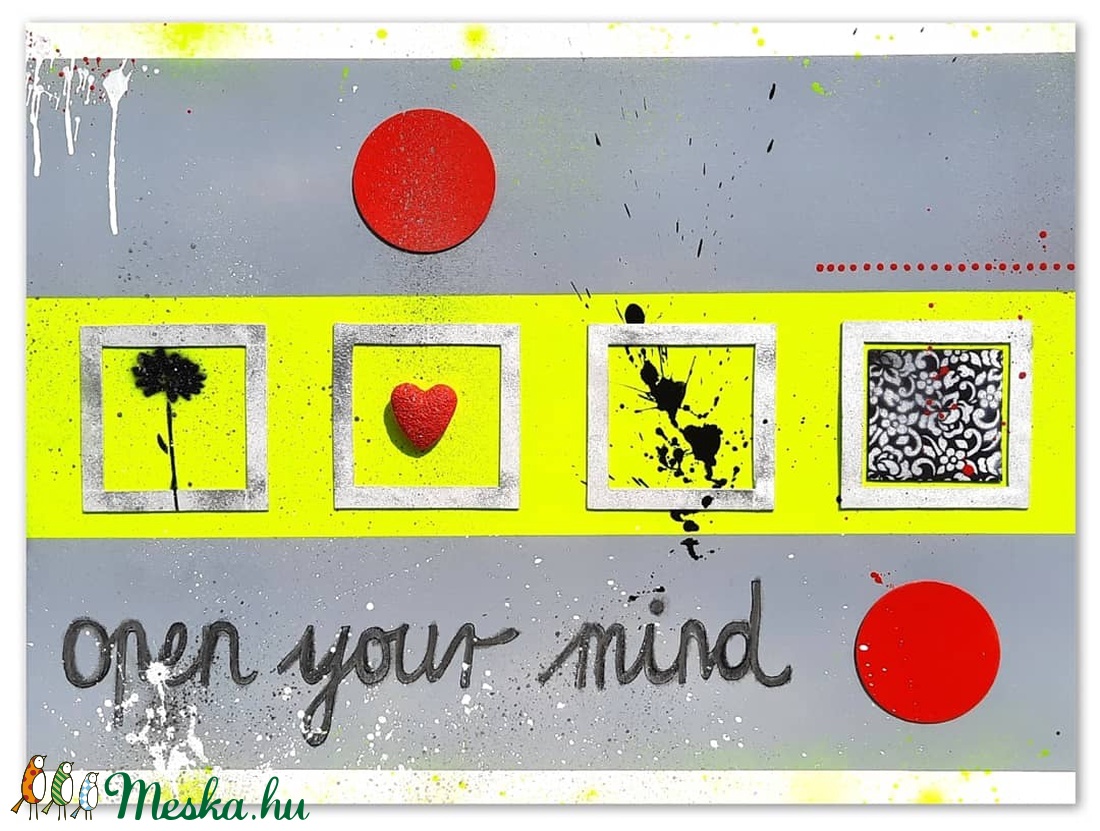 Absztrakt festmény, open your mind - művészet - festmény - festmény vegyes technika - Meska.hu Absztrakt festmény, open your mind - művészet - festmény - festmény vegyes technika - Meska.hu