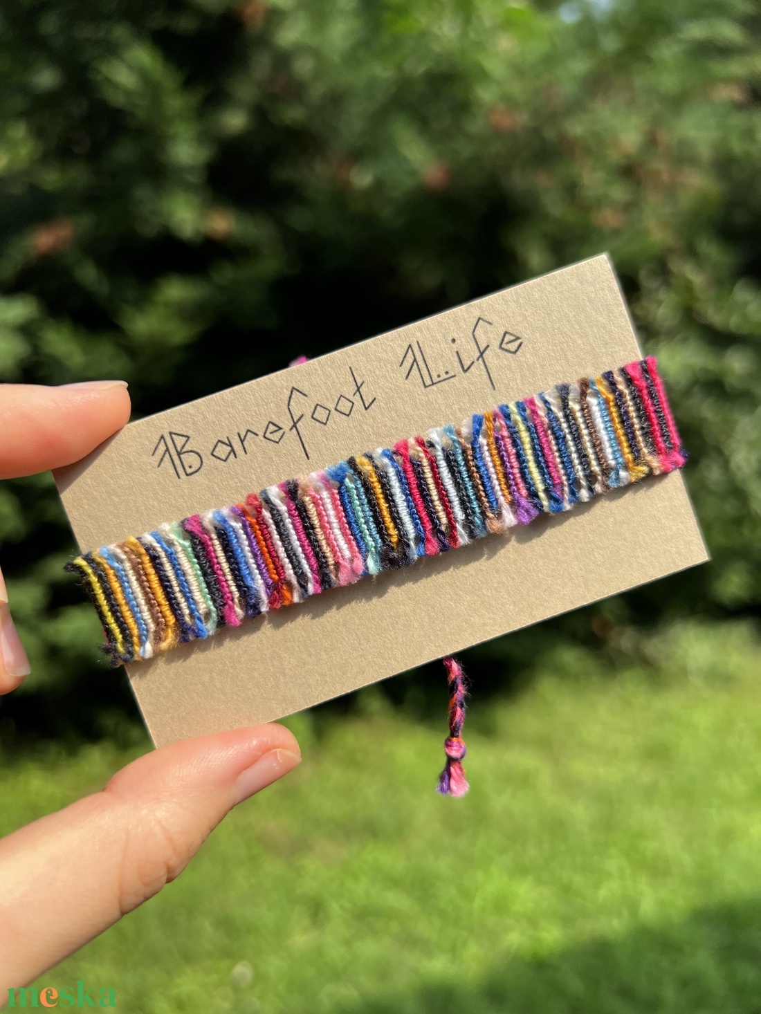 Boho zero waste csomózott karkötő - ékszer - karkötő - fonott karkötő - Meska.hu Boho zero waste csomózott karkötő - ékszer - karkötő - fonott karkötő - Meska.hu