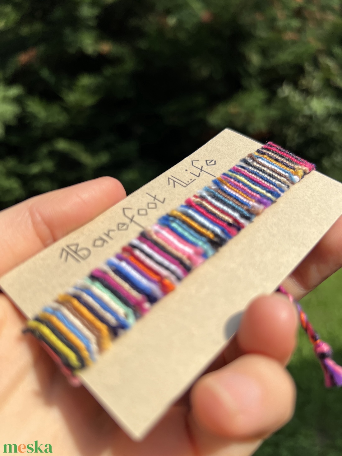 Boho zero waste csomózott karkötő - ékszer - karkötő - fonott karkötő - Meska.hu Boho zero waste csomózott karkötő - ékszer - karkötő - fonott karkötő - Meska.hu
