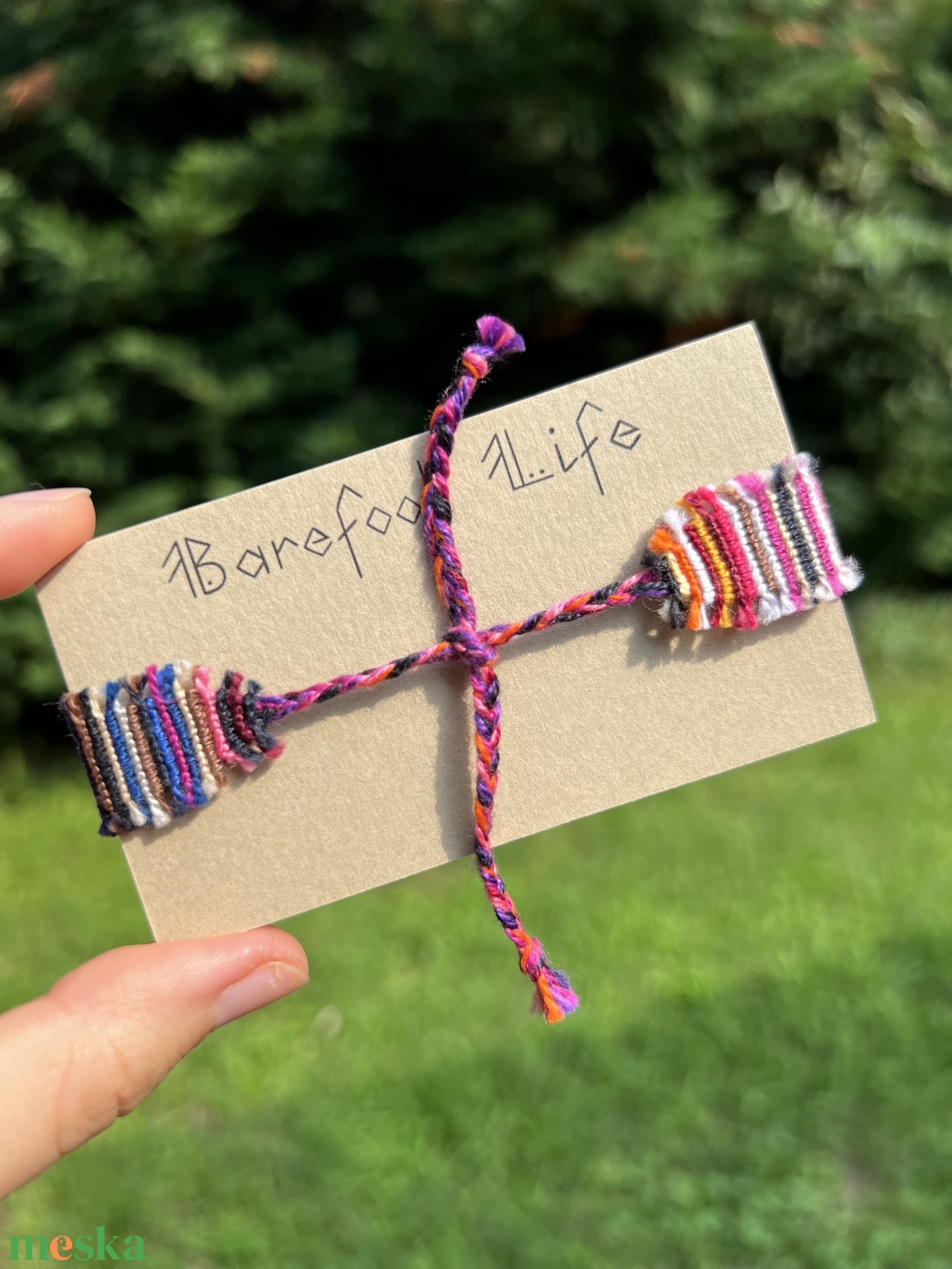 Boho zero waste csomózott karkötő - ékszer - karkötő - fonott karkötő - Meska.hu Boho zero waste csomózott karkötő - ékszer - karkötő - fonott karkötő - Meska.hu