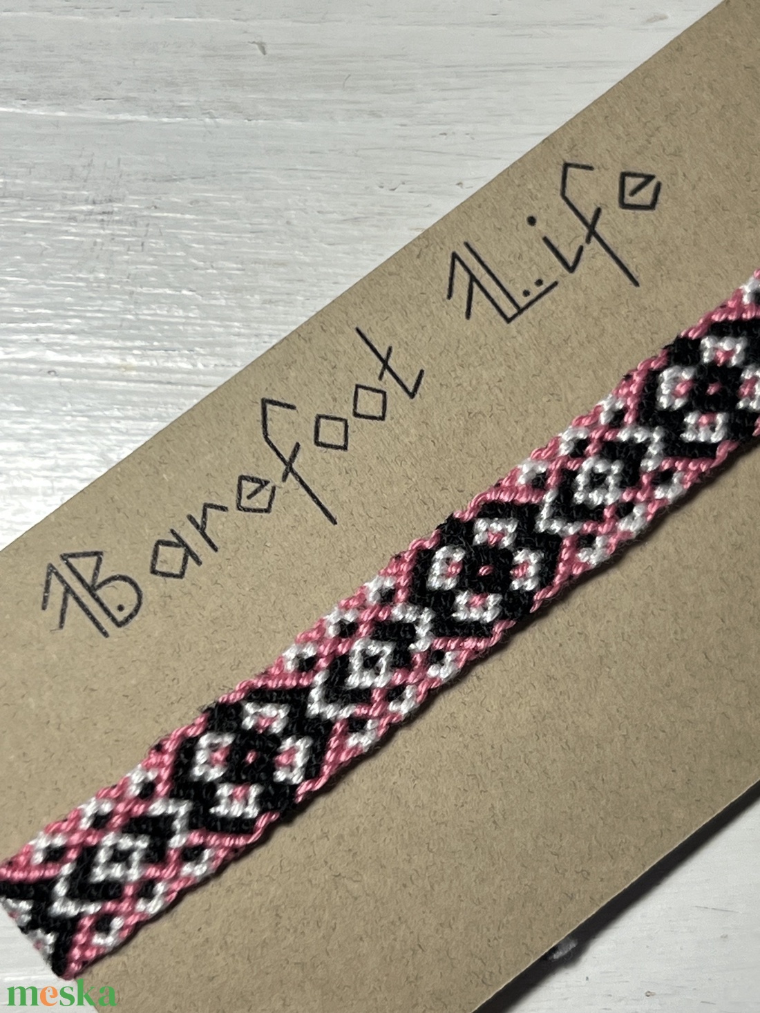 Virágom csomózott karkötő - ékszer - karkötő - fonott karkötő - Meska.hu