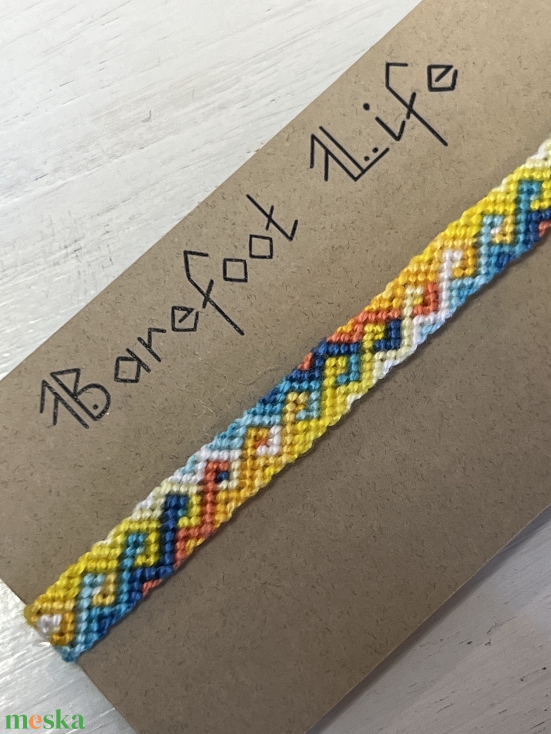 Jeges citrom csomózott karkötő - ékszer - karkötő - fonott karkötő - Meska.hu