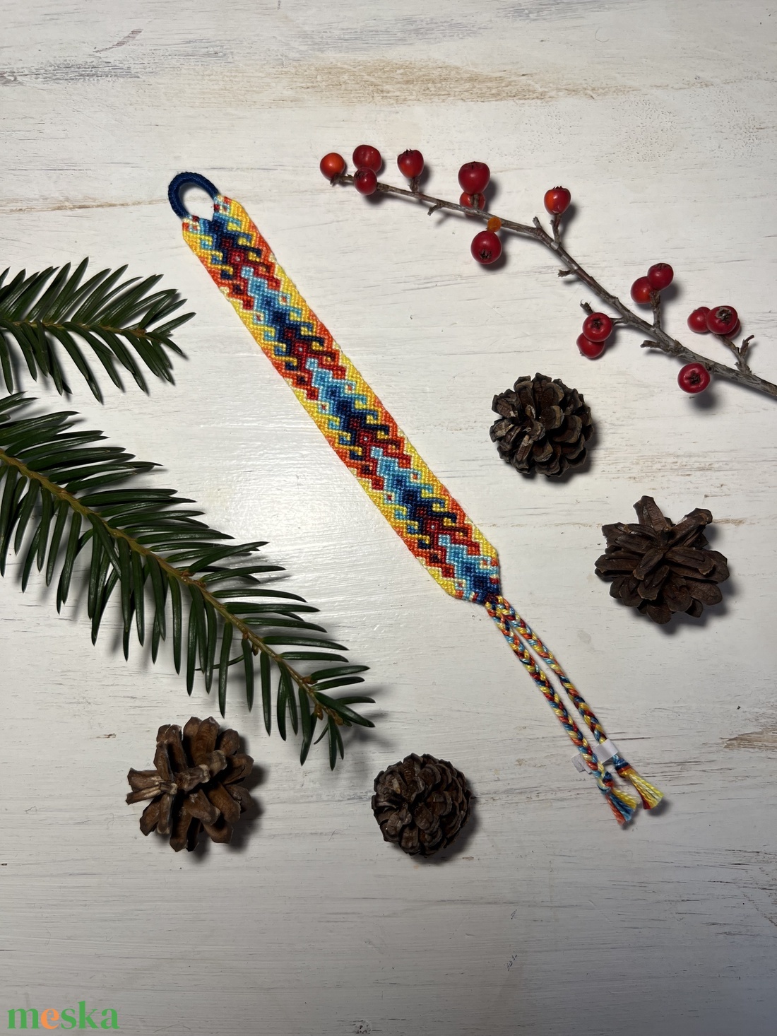 Tűz és víz csomózott karkötő - ékszer - karkötő - fonott karkötő - Meska.hu