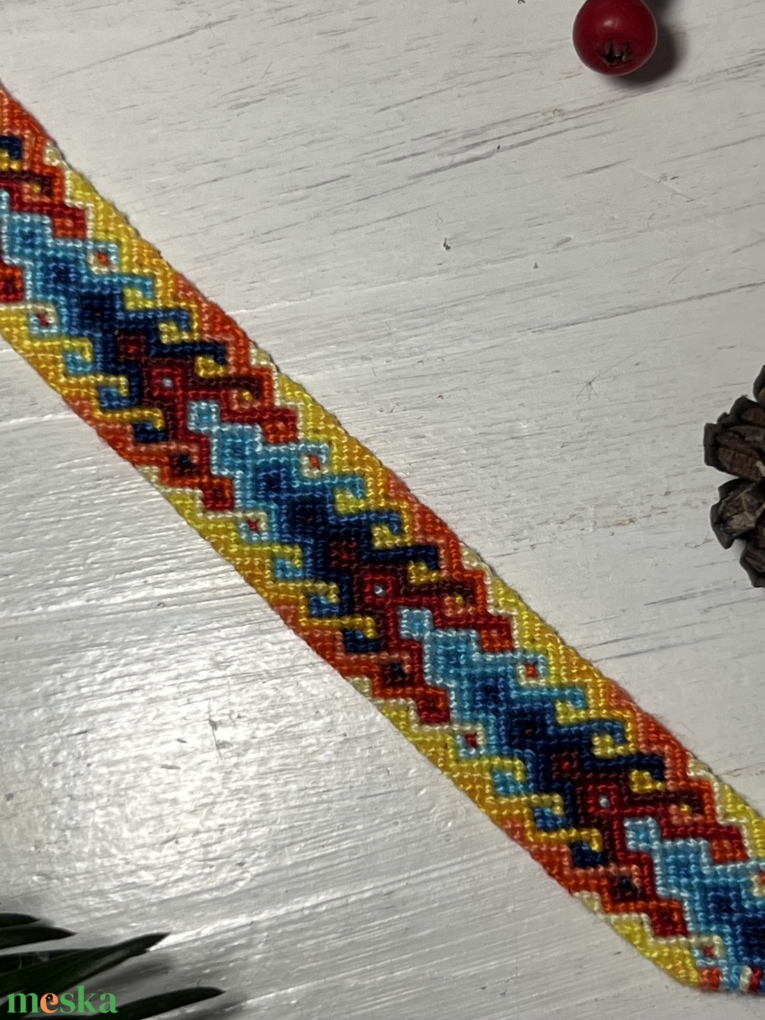 Tűz és víz csomózott karkötő - ékszer - karkötő - fonott karkötő - Meska.hu