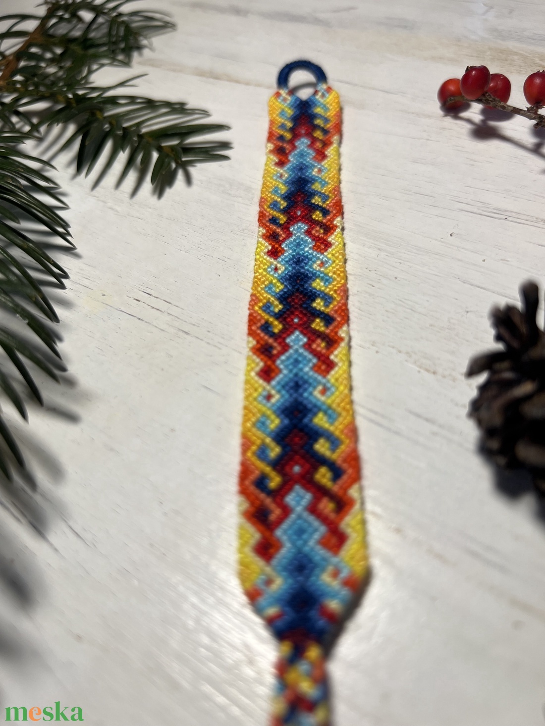 Tűz és víz csomózott karkötő - ékszer - karkötő - fonott karkötő - Meska.hu