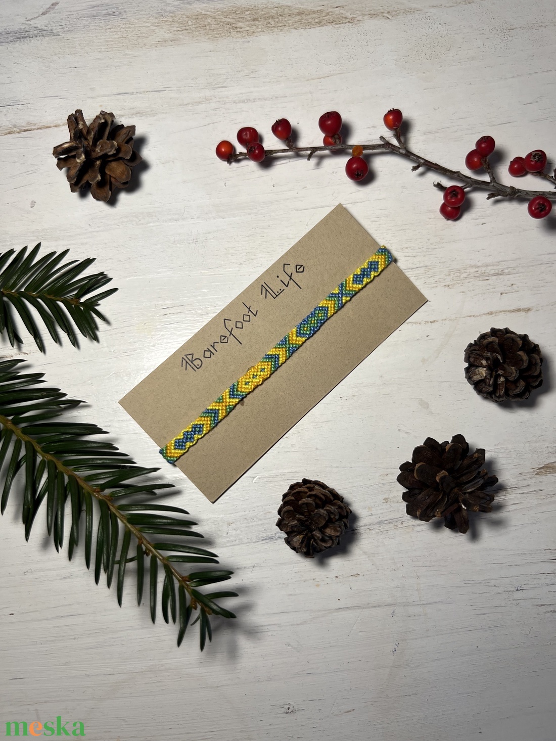 �Nyári Balaton csomózott bokalánc - ékszer - lábdísz és testékszer - bokalánc - Meska.hu