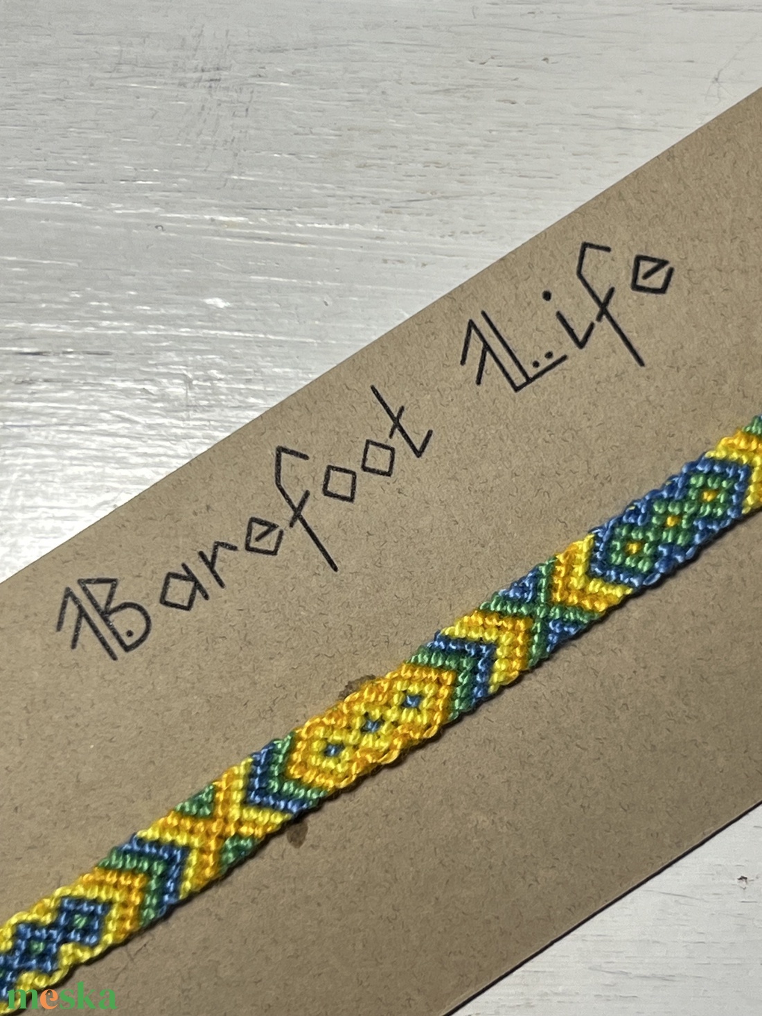 �Nyári Balaton csomózott bokalánc - ékszer - lábdísz és testékszer - bokalánc - Meska.hu