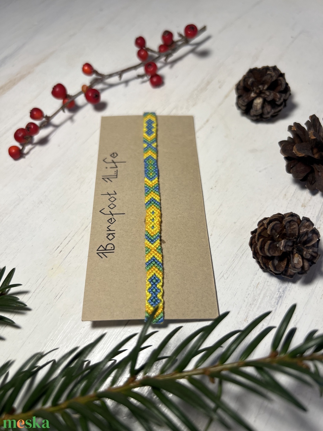 �Nyári Balaton csomózott bokalánc - ékszer - lábdísz és testékszer - bokalánc - Meska.hu