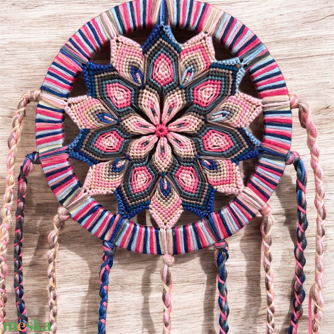 Tündér - csomózott álomfogó - otthon & életmód - dekoráció - fali és függő dekoráció - álomfogó - Meska.hu