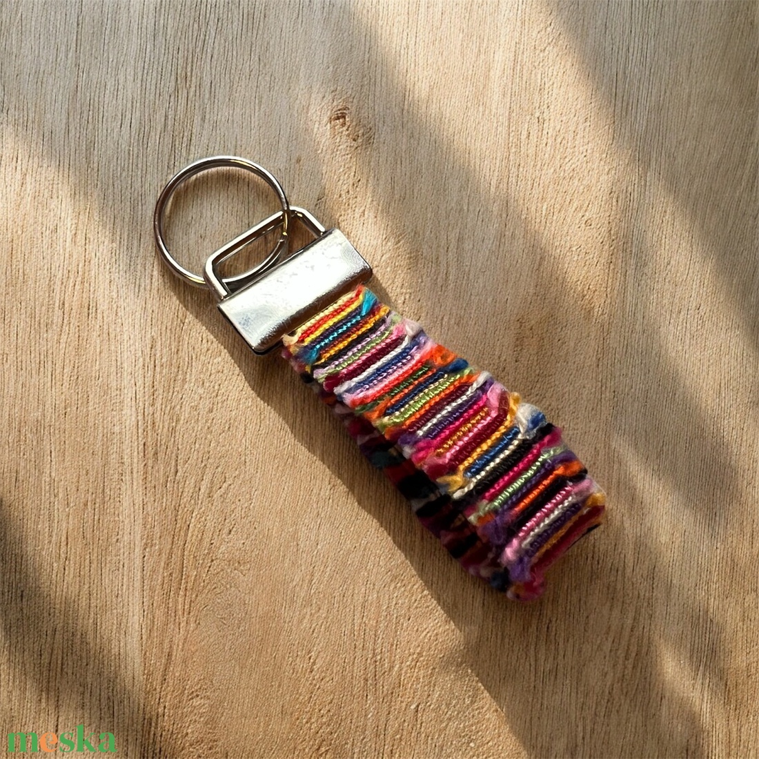 �Boho zero waste csomózott kulcstartó - táska & tok - kulcstartó & táskadísz - kulcstartó - Meska.hu