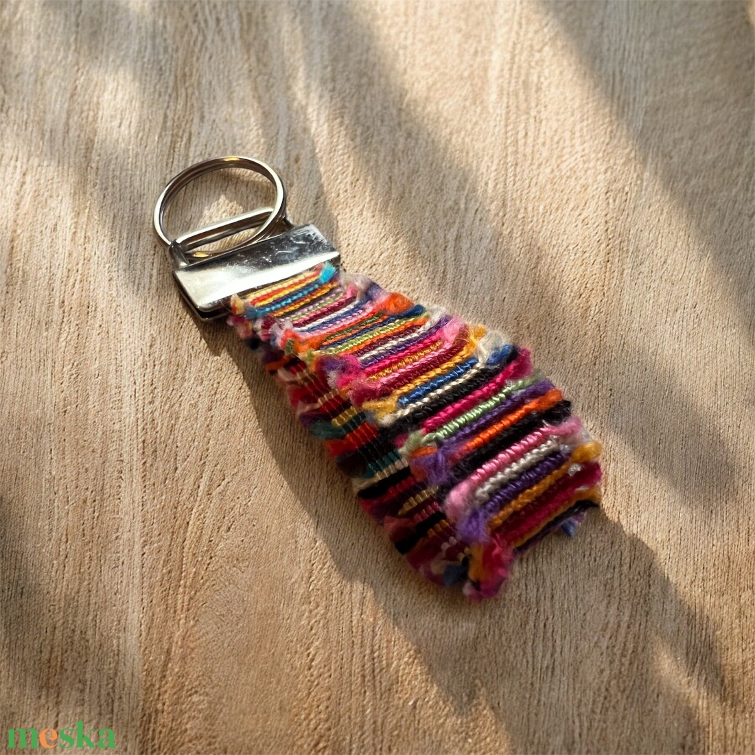 �Boho zero waste csomózott kulcstartó - táska & tok - kulcstartó & táskadísz - kulcstartó - Meska.hu