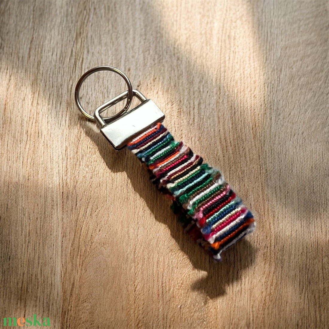 �Boho zero waste csomózott kulcstartó - táska & tok - kulcstartó & táskadísz - kulcstartó - Meska.hu
