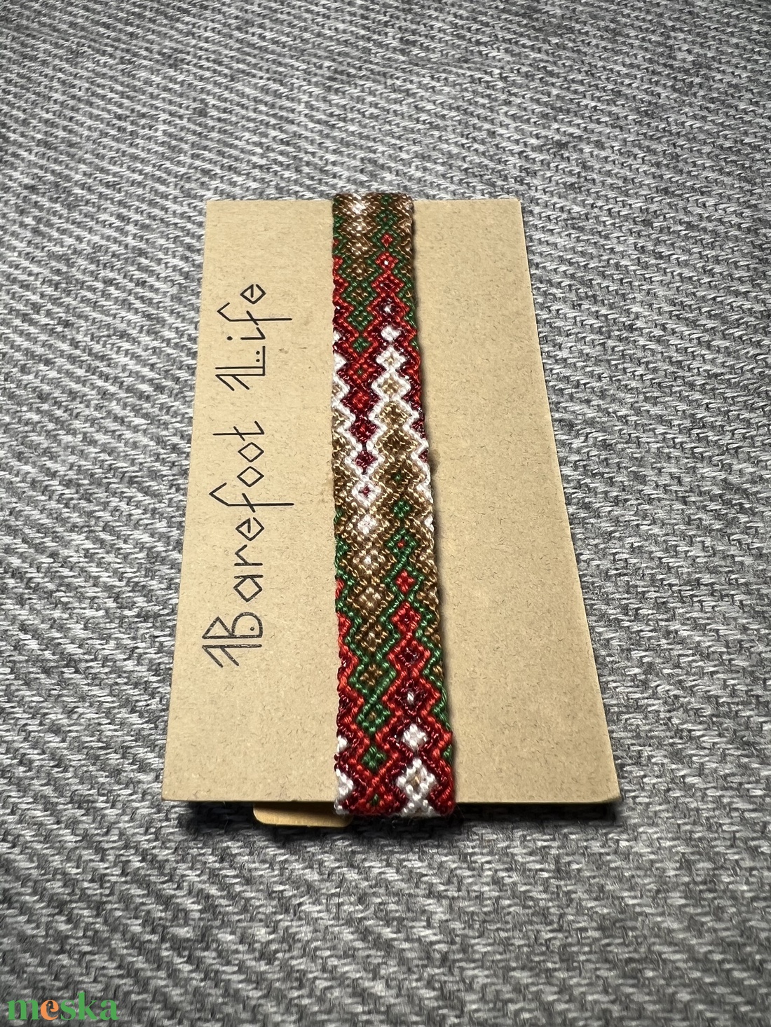 �Karácsonyfa csomózott karkötő - ékszer - karkötő - fonott karkötő - Meska.hu