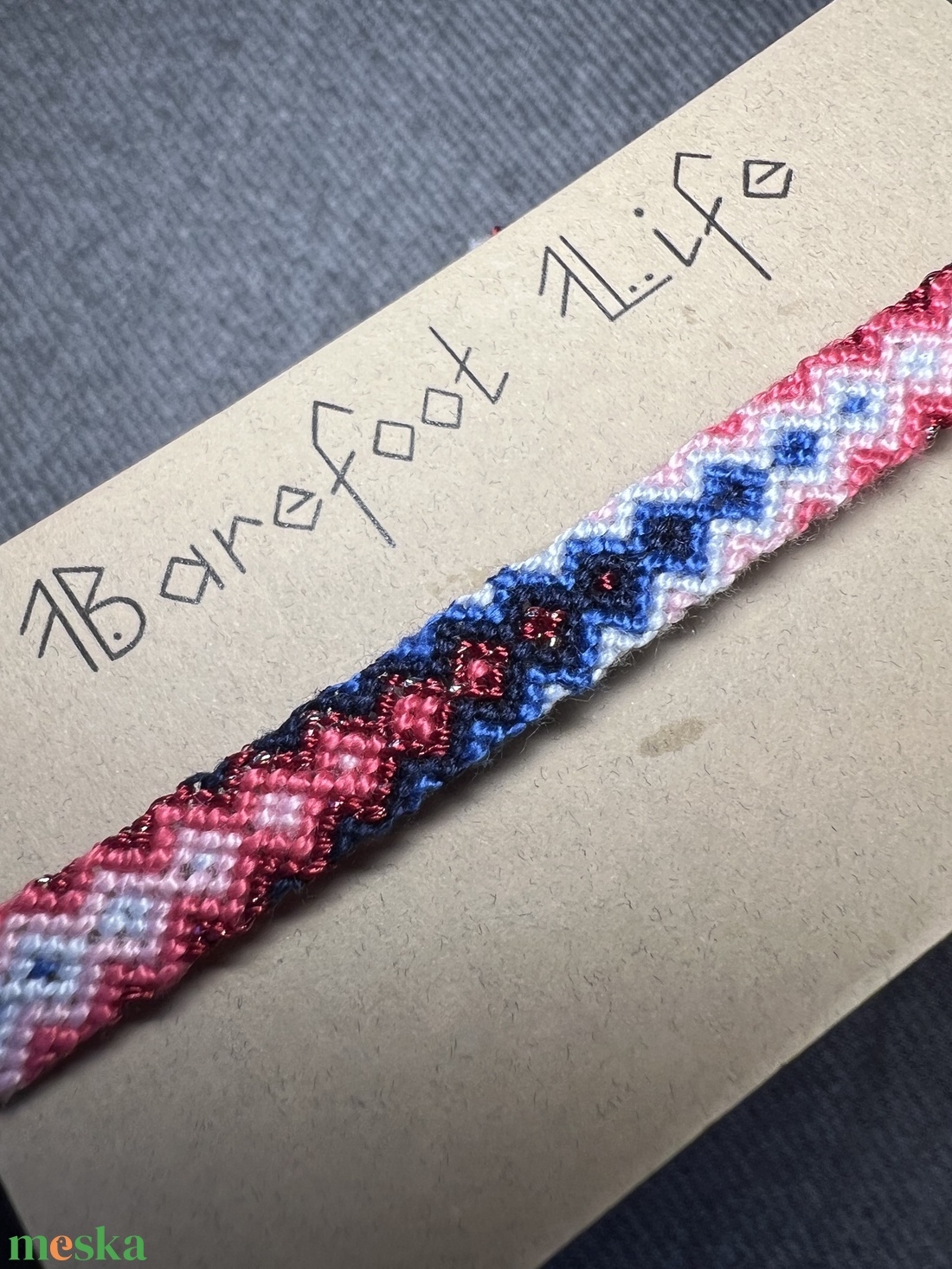 �Karácsonyfa csomózott karkötő - ékszer - karkötő - fonott karkötő - Meska.hu