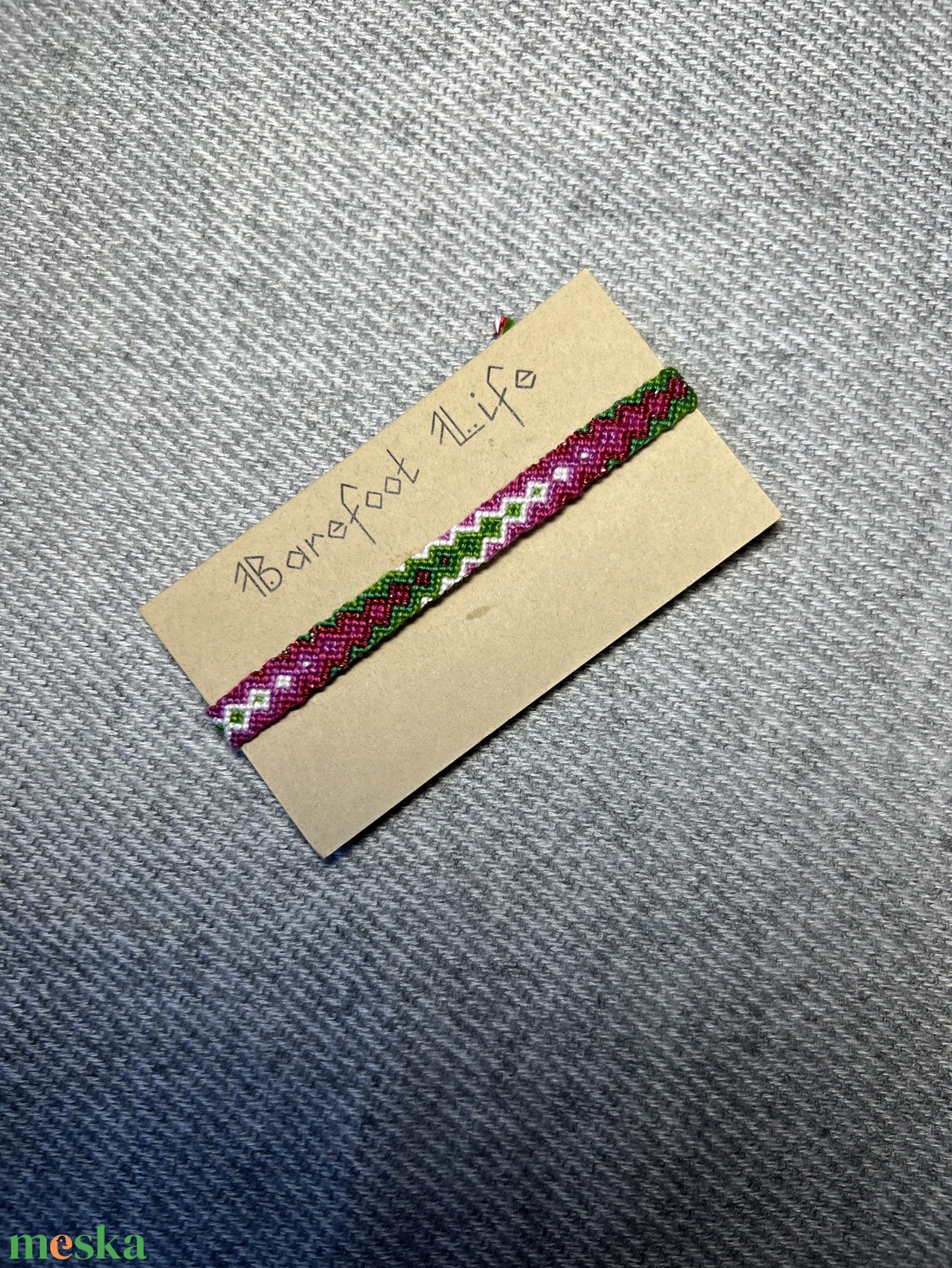 �Karácsonyfa csomózott karkötő - ékszer - karkötő - fonott karkötő - Meska.hu