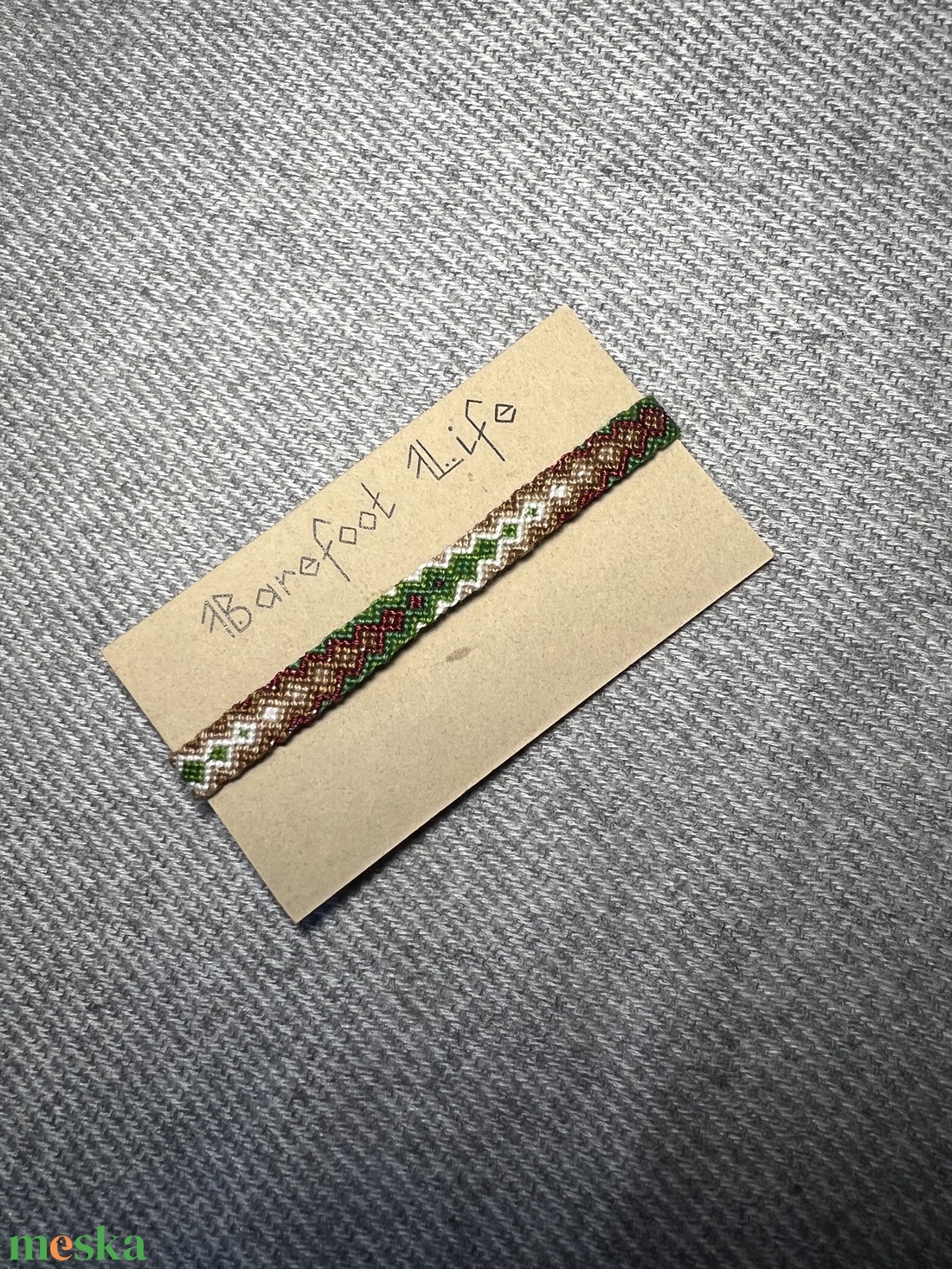 �Karácsonyfa csomózott karkötő - ékszer - karkötő - fonott karkötő - Meska.hu