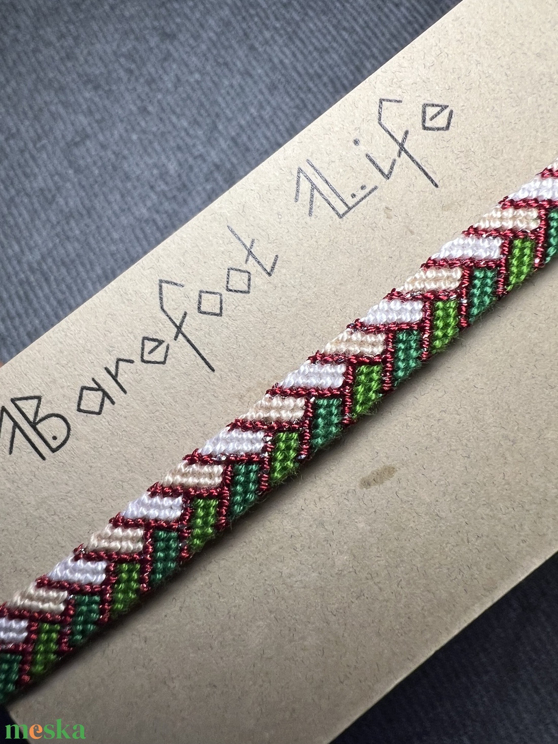 �Fenyőág csomózott karkötő - ékszer - karkötő - fonott karkötő - Meska.hu