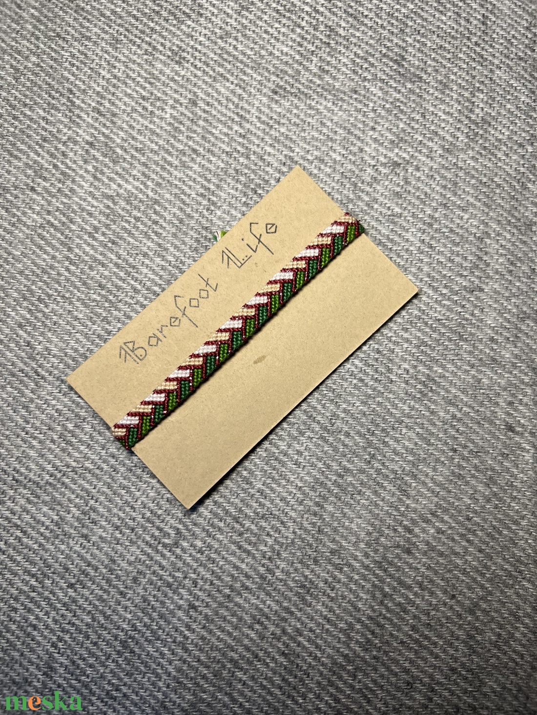 �Fenyőág csomózott karkötő - ékszer - karkötő - fonott karkötő - Meska.hu