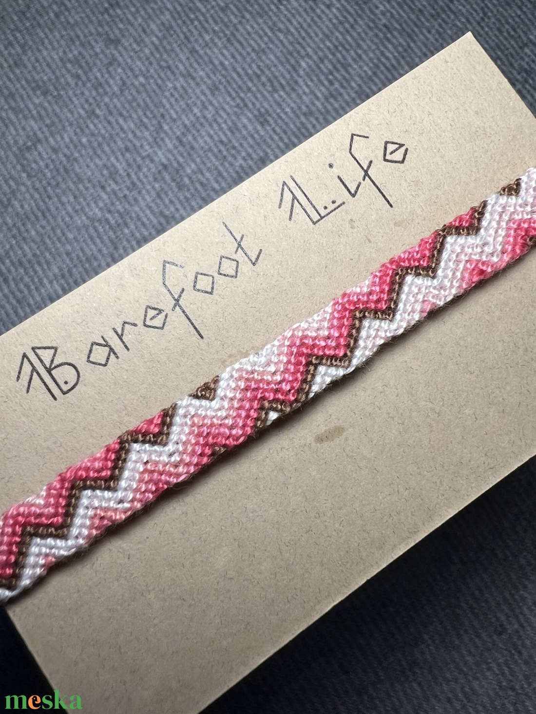 �Tulipán fa csomózott karkötő - ékszer - karkötő - fonott karkötő - Meska.hu