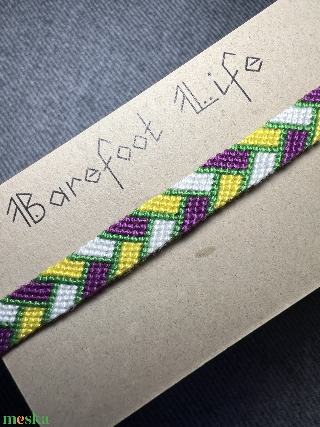 �Tündér virág csomózott karkötő - ékszer - karkötő - fonott karkötő - Meska.hu